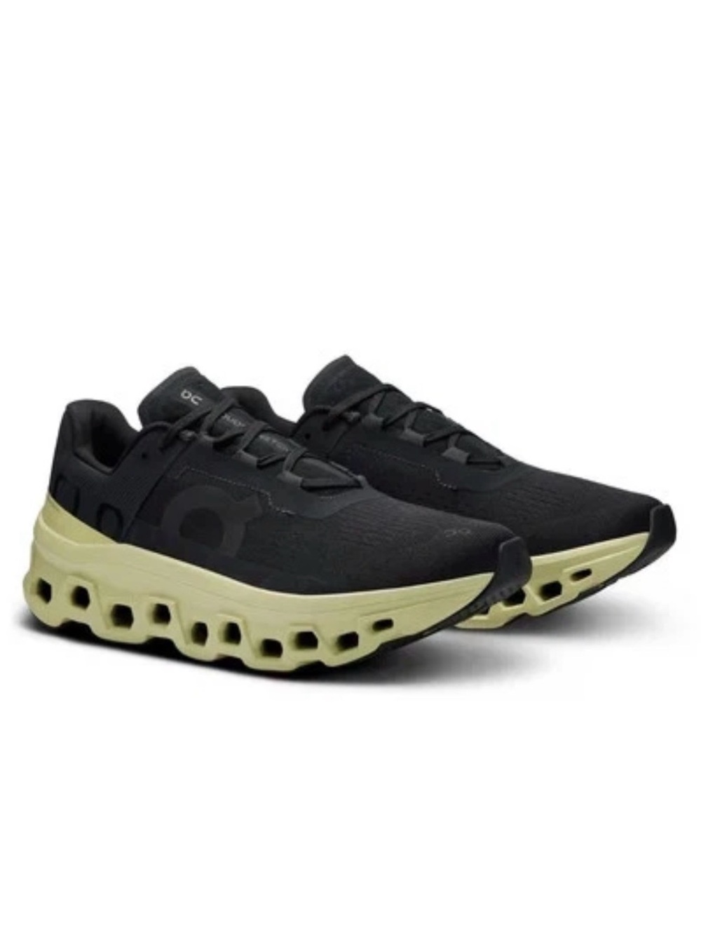 On Running Cloudwalker Men's Black and Light Yellow Athletic Sneakers